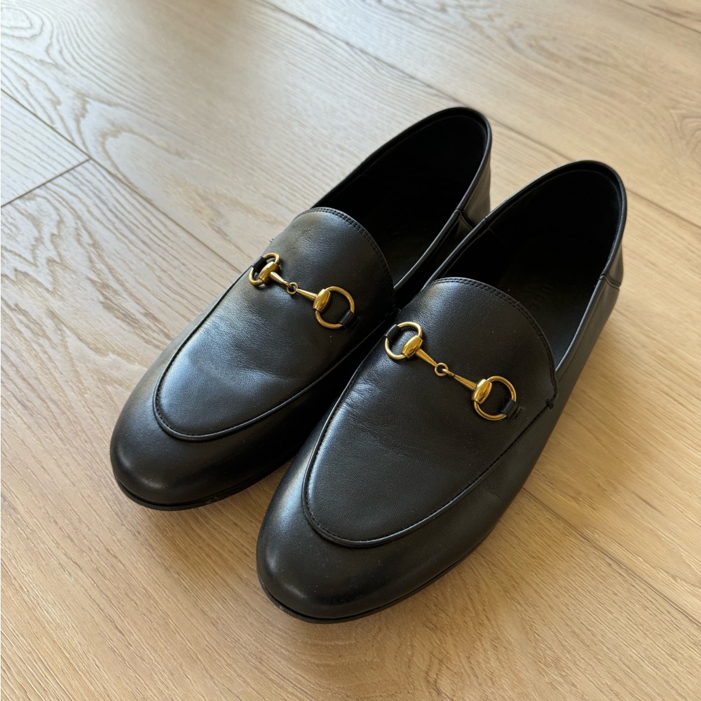 Gucci Black Leather Loafers